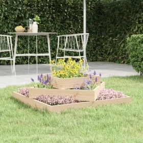 Jardinera de madera maciza de pino 83x83x27 cm de vidaXL, Maceteros y jardineras - Ref: Foro24-823878, Precio: 46,15 €, Descu...