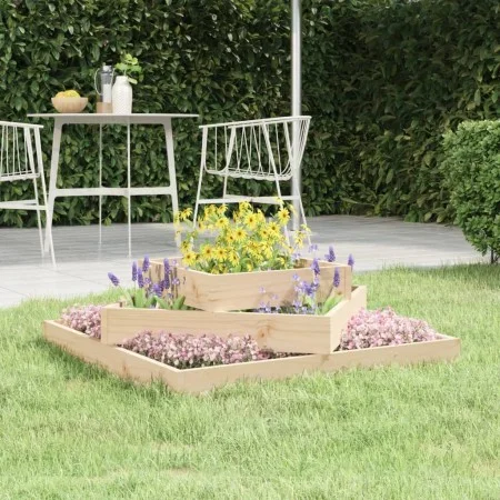 Jardinera de madera maciza de pino 83x83x27 cm de vidaXL, Maceteros y jardineras - Ref: Foro24-823878, Precio: 46,15 €, Descu...