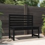 Banco de jardín madera maciza pino negro 109 cm en Bancos de jardín | Comprar online en Foru.es