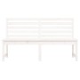 Banco de jardín madera maciza pino blanco 157,5 cm en Bancos de jardín | Comprar online en Foru.es