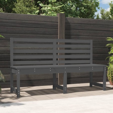 Banco de jardín madera maciza pino gris 157,5 cm en Bancos de jardín | Comprar online en Foru.es