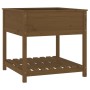 Jardinera con estante madera maciza pino marrón 82,5x82,5x81 cm de vidaXL, Maceteros y jardineras - Ref: Foro24-823797, Preci...