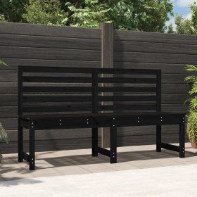 Banco de jardín madera maciza pino negro 157,5 cm en Bancos de jardín | Comprar online en Foru.es