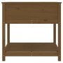 Jardinera con estante madera maciza pino marrón 82,5x82,5x81 cm de vidaXL, Maceteros y jardineras - Ref: Foro24-823797, Preci...
