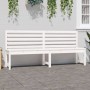 Banco de jardín madera maciza pino blanco 201,5 cm en Bancos de jardín | Comprar online en Foru.es