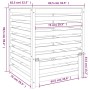 Compostador de madera maciza de pino blanco 82,5x82,5x99,5 cm de vidaXL, Compostadores - Ref: Foro24-823816, Precio: 119,02 €...