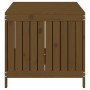 Caja de almacenaje jardín madera pino marrón miel 147x68x64 cm de vidaXL, Cajas de almacenaje para exteriores - Ref: Foro24-8...