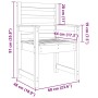 Sillas de jardín 2 uds madera maciza pino 60x48x91 cm en Sillas de jardín | Comprar online en Foru.es