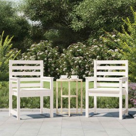 Sillas jardín 2 uds madera maciza pino blanco 60x48x91 cm en Sillas de jardín | Comprar online en Foru.es
