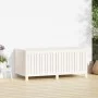 Caja de almacenaje jardín madera de pino blanco 147x68x64 cm de vidaXL, Cajas de almacenaje para exteriores - Ref: Foro24-823...