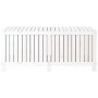 Caja de almacenaje jardín madera de pino blanco 147x68x64 cm de vidaXL, Cajas de almacenaje para exteriores - Ref: Foro24-823...