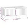 Caja de almacenaje jardín madera de pino blanco 147x68x64 cm de vidaXL, Cajas de almacenaje para exteriores - Ref: Foro24-823...