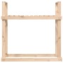 Leñero de madera maciza de pino 110x35x108,5 cm de vidaXL, Accesorios para bolsas y soportes de leña - Ref: Foro24-823857, Pr...