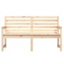 Banco de jardín madera maciza de pino 159,5x48x91,5 cm en Bancos de jardín | Comprar online en Foru.es