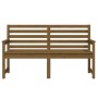 Banco de jardín madera maciza pino marrón miel 159,5x48x91,5 cm en Bancos de jardín | Comprar online en Foru.es