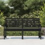 Banco de jardín madera maciza pino negro 159,5x48x91,5 cm en Bancos de jardín | Comprar online en Foru.es