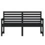 Banco de jardín madera maciza pino negro 159,5x48x91,5 cm en Bancos de jardín | Comprar online en Foru.es
