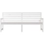 Banco de jardín madera maciza pino blanco 203,5x48x91,5 cm en Bancos de jardín | Comprar online en Foru.es