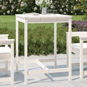 Mesa de jardín madera maciza pino blanco 82,5x82,5x110 cm en Mesas de jardín | Comprar online en Foru.es
