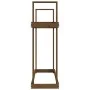 Leñero de madera maciza pino marrón miel 110x35x108,5 cm de vidaXL, Accesorios para bolsas y soportes de leña - Ref: Foro24-8...