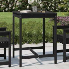 Mesa de jardín madera maciza pino negro 82,5x82,5x110 cm en Mesas de jardín | Comprar online en Foru.es