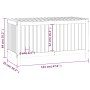 Caja de almacenaje jardín madera maciza de pino 121x55x64 cm de vidaXL, Cajas de almacenaje para exteriores - Ref: Foro24-823...