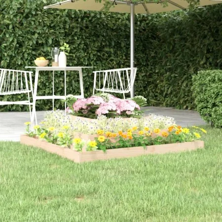 Jardinera de madera maciza de pino 110x110x27 cm de vidaXL, Maceteros y jardineras - Ref: Foro24-823871, Precio: 68,98 €, Des...