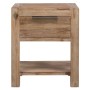 Mesita de noche con cajón madera acacia maciza 40x30x48 cm de vidaXL, Mesitas de noche - Ref: Foro24-245683, Precio: 61,59 €,...