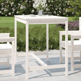 Mesa de jardín madera maciza pino blanco 121x82,5x110 cm en Mesas de jardín | Comprar online en Foru.es
