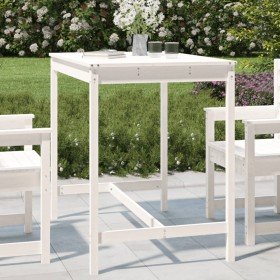 Mesa de jardín madera maciza pino blanco 121x82,5x110 cm en Mesas de jardín | Comprar online en Foru.es