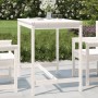 Mesa de jardín madera maciza pino blanco 121x82,5x110 cm en Mesas de jardín | Comprar online en Foru.es