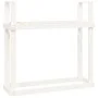 Leñero de madera maciza de pino blanco 110x35x108,5 cm de vidaXL, Accesorios para bolsas y soportes de leña - Ref: Foro24-823...