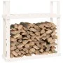 Leñero de madera maciza de pino blanco 110x35x108,5 cm de vidaXL, Accesorios para bolsas y soportes de leña - Ref: Foro24-823...