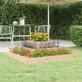 Jardinera de madera maciza de pino 80x80x27 cm de vidaXL, Maceteros y jardineras - Ref: Foro24-823864, Precio: 47,83 €, Descu...