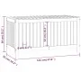 Caja de almacenaje jardín madera de pino negro 121x55x64 cm de vidaXL, Cajas de almacenaje para exteriores - Ref: Foro24-8238...