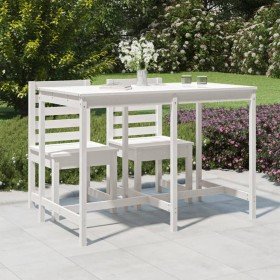 Mesa de jardín madera maciza pino blanco 159,5x82,5x110 cm en Mesas de jardín | Comprar online en Foru.es