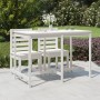Mesa de jardín madera maciza pino blanco 159,5x82,5x110 cm en Mesas de jardín | Comprar online en Foru.es