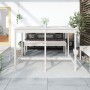 Mesa de jardín madera maciza pino blanco 159,5x82,5x110 cm en Mesas de jardín | Comprar online en Foru.es