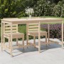 Mesa de jardín madera maciza de pino 203,5x90x110 cm en Mesas de jardín | Comprar online en Foru.es