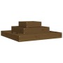 Jardinera de madera maciza de pino marrón miel 80x80x27 cm de vidaXL, Maceteros y jardineras - Ref: Foro24-823867, Precio: 64...