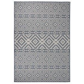 Alfombra de exterior de tejido plano rayas azules 160x230 cm de vidaXL, Alfombras - Ref: Foro24-340839, Precio: 57,40 €, Desc...