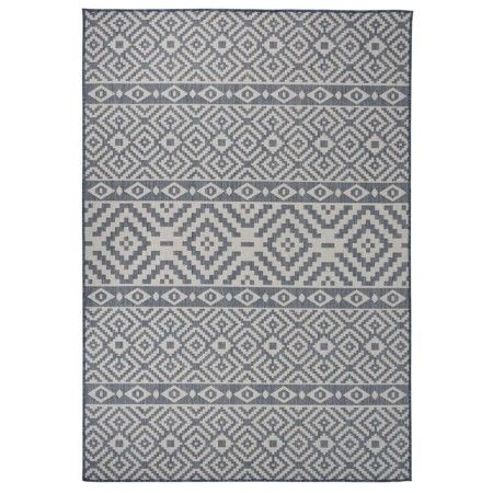 Alfombra de exterior de tejido plano rayas azules 160x230 cm de vidaXL, Alfombras - Ref: Foro24-340839, Precio: 57,40 €, Desc...