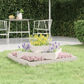 Jardinera de madera maciza de pino blanco 83x83x27 cm de vidaXL, Maceteros y jardineras - Ref: Foro24-823879, Precio: 58,71 €...