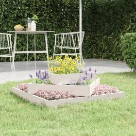 Jardinera de madera maciza de pino blanco 83x83x27 cm de vidaXL, Maceteros y jardineras - Ref: Foro24-823879, Precio: 57,95 €...