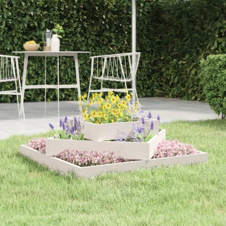 Jardinera de madera maciza de pino blanco 83x83x27 cm de vidaXL, Maceteros y jardineras - Ref: Foro24-823879, Precio: 58,71 €...