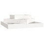 Jardinera de madera maciza de pino blanco 83x83x27 cm de vidaXL, Maceteros y jardineras - Ref: Foro24-823879, Precio: 58,71 €...