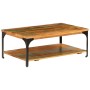 Mesa de centro con estante madera maciza reciclada 100x60x35 cm de vidaXL, Mesas de centro - Ref: Foro24-247324, Precio: 110,...