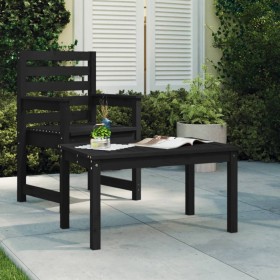 Mesa de jardín madera maciza pino negro 82,5x50,5x45 cm en Mesas de jardín | Comprar online en Foru.es