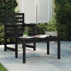 Mesa de jardín madera maciza pino negro 82,5x50,5x45 cm en Mesas de jardín | Comprar online en Foru.es