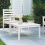Mesa de jardín madera maciza pino blanco 82,5x82,5x45 cm en Mesas de jardín | Comprar online en Foru.es